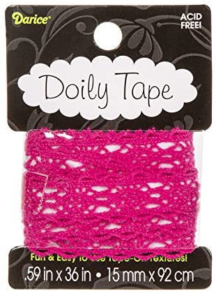 Hot Pink Lace Doily Tape