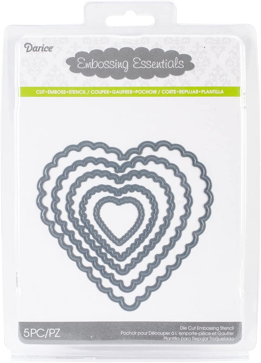 Scalloped Hearts Nesting Dies