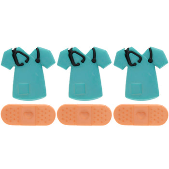 Nurse Doctor Button Embellishments