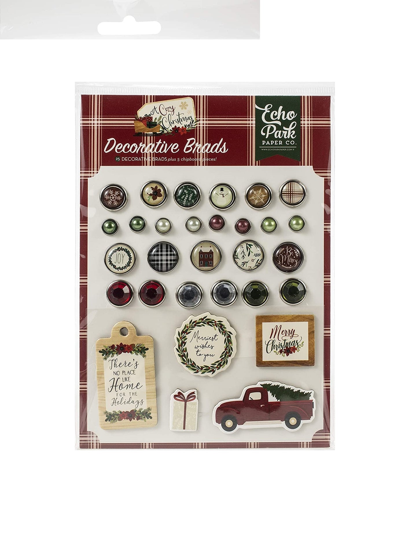 A Cozy Christmas Brads Embellishments