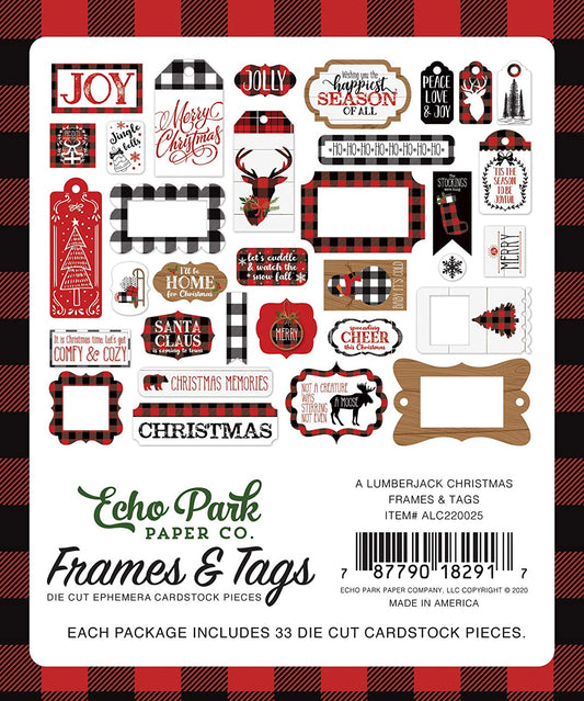 Buffalo Plaid Lumberjack Christmas Die Cuts
