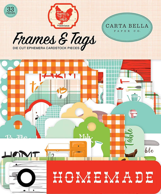 Farm to Table - Frames and Tags Ephemera Die Cut Set