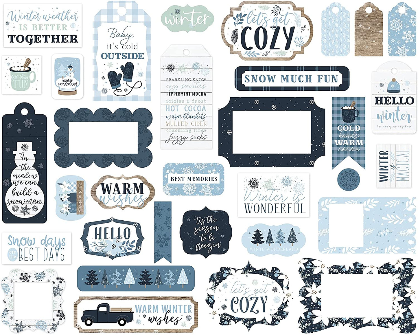 Winter Ephemera Frames & Tags Set