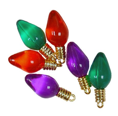 Decorate with Lights Large Christmas Bulb Buttons