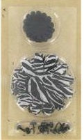 Zebra Print Flowers and Brads Set