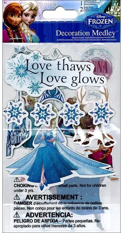 Frozen Chipboard Stickers Decorations Medley Set