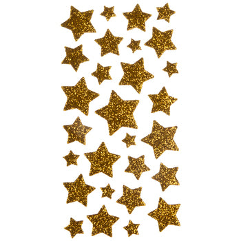  TOYANDONA Glitter Foam Star Stickers, 200Pcs Gold and