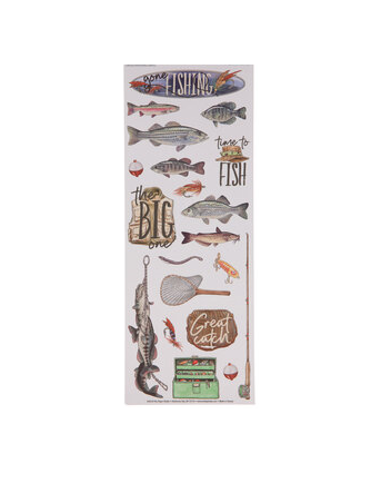 Gone Fishing Cardstock Stickers