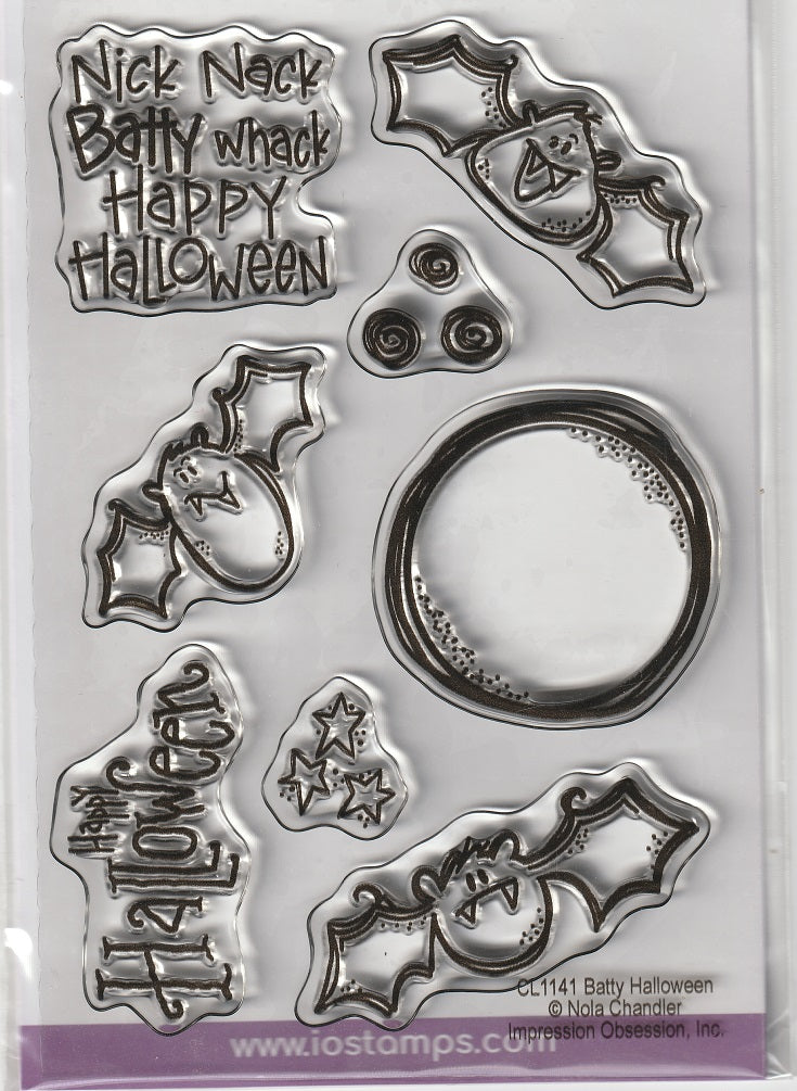 Impression Obsession Batty Halloween Stamps