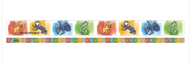 Harry Potter Watercolor Houses Washi Tape