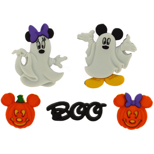 Disney Button & Embellishments, Mickey & Minnie Ghosts