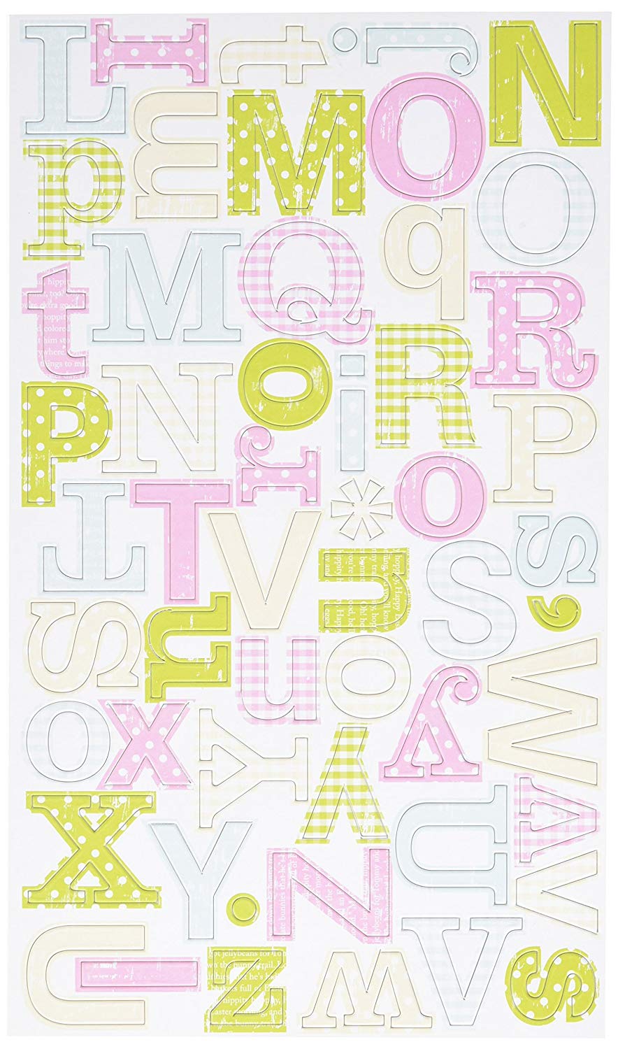 Making Memories Garden Party Alphabet Chipboard Stickers