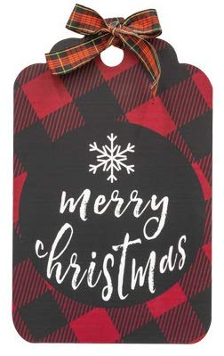 Merry Christmas Metal Tag Sign
