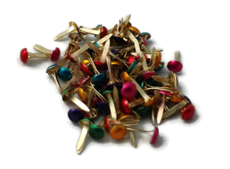 Bright Colored Metallic mini brads