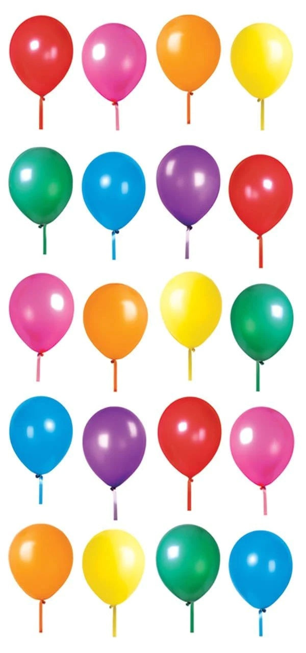 Puffy 3d Birthday Balloon Stickers - 20 Pieces – Country Croppers