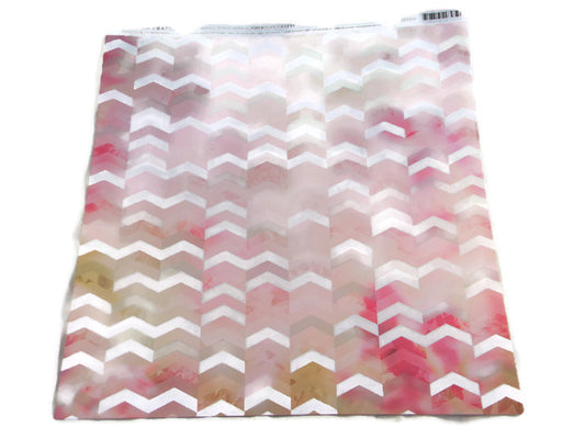 Watercolor Pink Chevron Scrapbook Paper