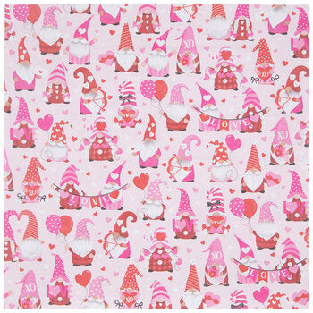 Valentine Gnome Scrapbook Paper