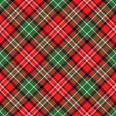 Christmas Tartan Plaid Scrapbook Paper