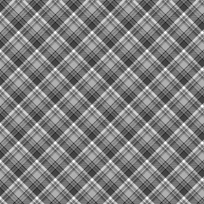 Highland Granite Gray Tartan Plaid Scrapbook Paper