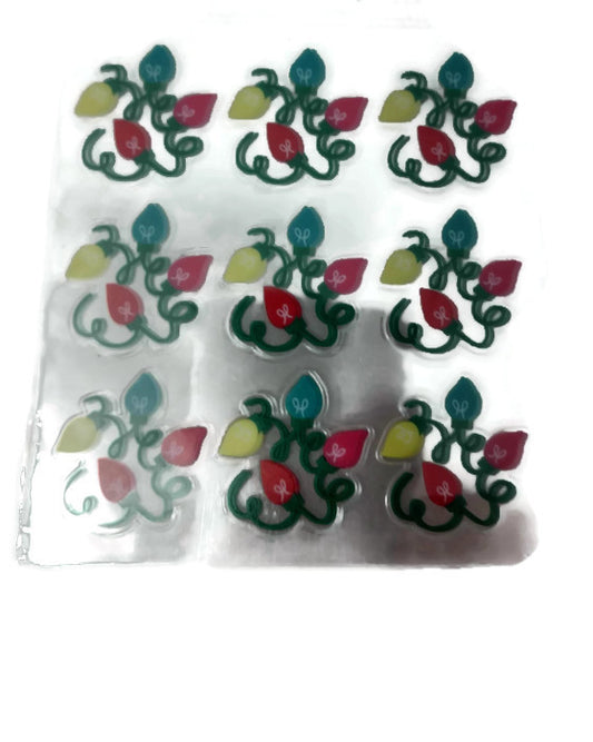 Christmas Light Bulb Scrapbook Stickers