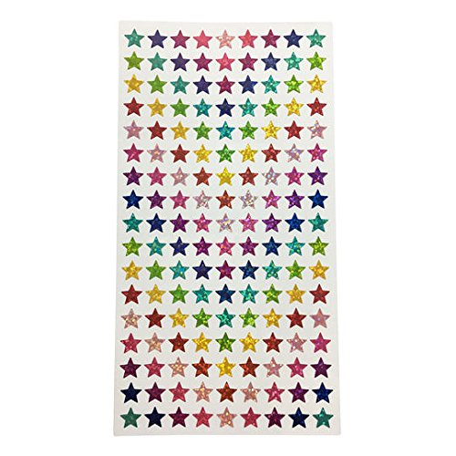  1620 Holographic Rainbow Small Star Stickers for Kids