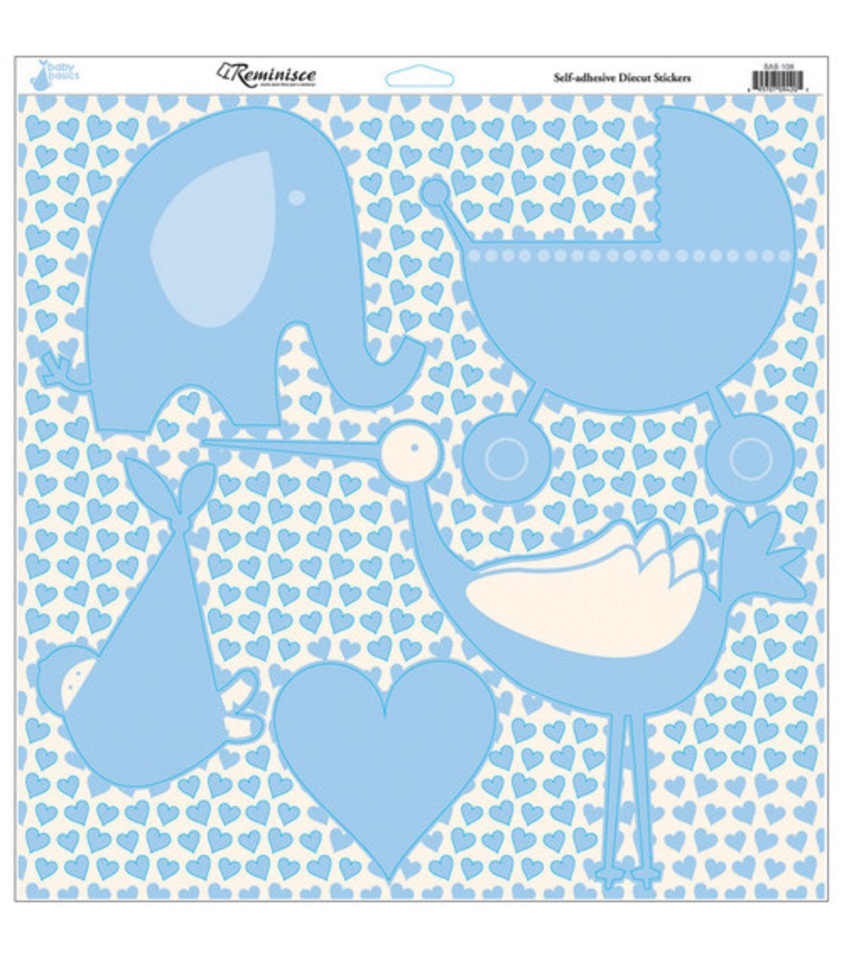 Baby Boy Baby Basics Die Cut Sticker Sheet 12x12 by Reminisce