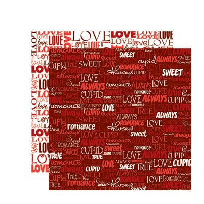 12x12 Scrapbook Paper - Be Mine - Always & Forever