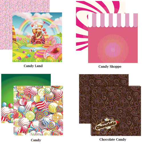 Candy Shoppe Scrapbook Paper Set by Reminisce 12x12