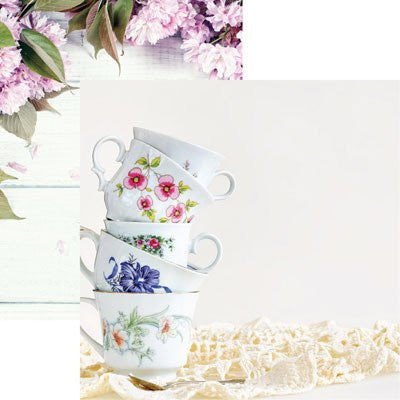 Tea Time - Coffee & Tea - 12x12 Scrapbooking Paper - 5 Sheets - by Reminisce