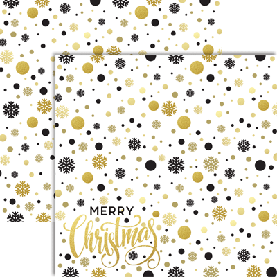 Gold Elegant Christmas Elegance - 12x12 Scrapbook Paper - 5 Sheets