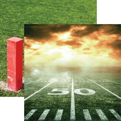 Gridiron Football Scrapbook Paper by Reminisce Footballs 2