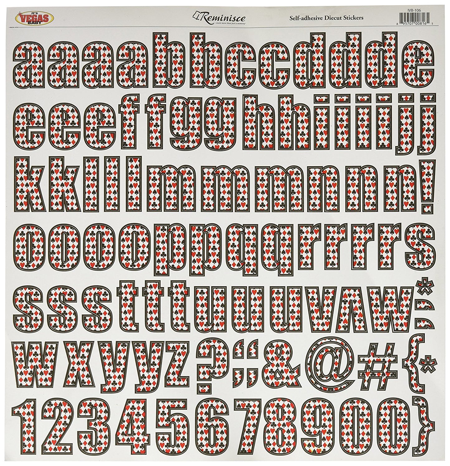 Las Vegas Stickers Alphabet Stickers Casino Stickers