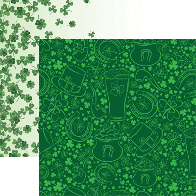 Luck of the Irish St Patricks Day Scrapbook Paper
