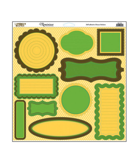 Reminisce Monkey Business Journal Stickers