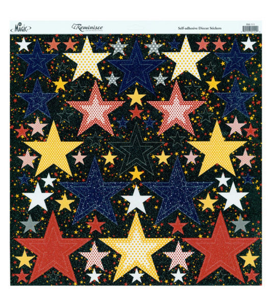Real Magic Glitter Nested Star Stickers 12 x 12 by Reminisce