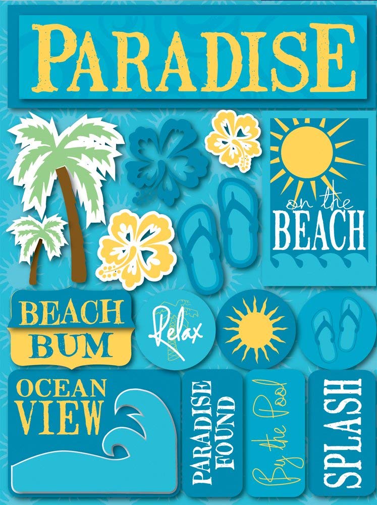 Tropical Paradise 3d Stickers by Reminisce