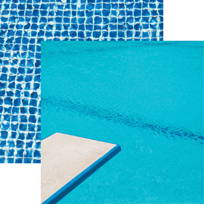 Spring Board Swim Team Scrapbooking Paper by Reminisce