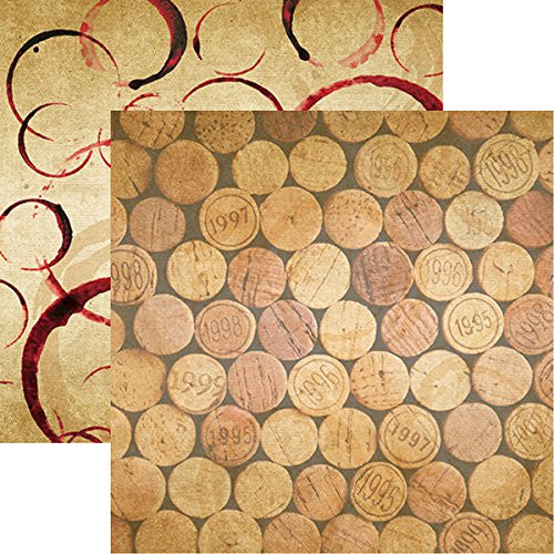 The Winery - Corks - 12x12 Scrapbook Paper by Reminisce