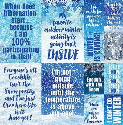 Reminisce Winter is Coming Scrapbook Stickers