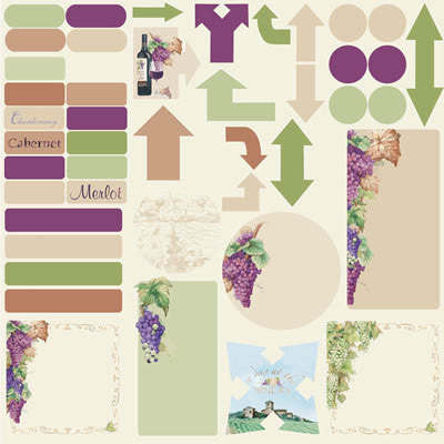 Wrath of Grapes 12x12 Stickers by Reminisce