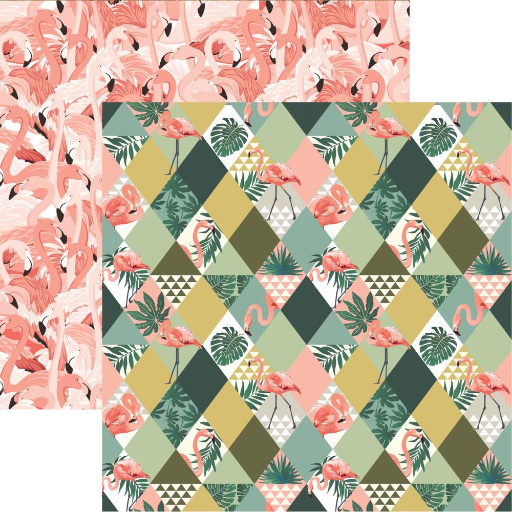 Tropical Floral Scrapbooking Papers