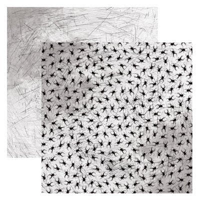 Scare Tactics Spider Swarm Scrapbook Paper by Reminisce