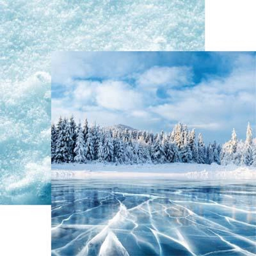 Blue Ice - Snow Day Scrapbook Paper