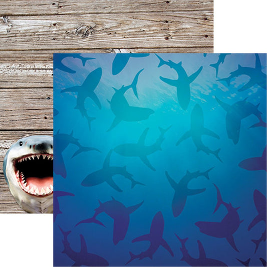 Shark Tank - Scrapbook Paper by Reminisce The Shipwreck Co
