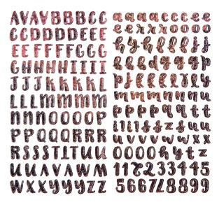 Script Alphabet Stickers
