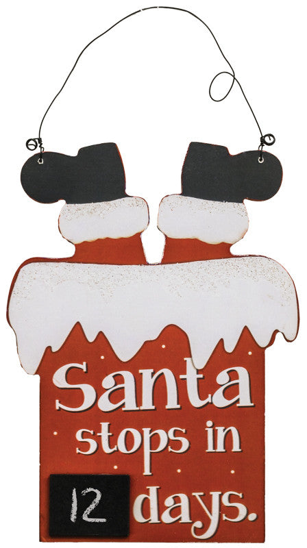 Santa Stops Here Countdown Sign