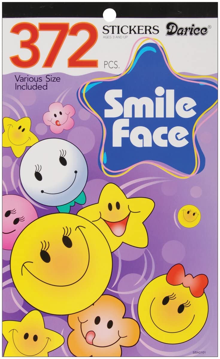 Sticker Book 9.5x6 Smile Face 372/Pkg