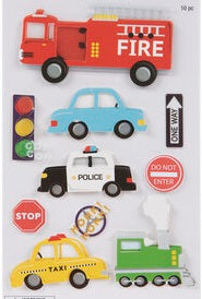 Transportation 3d Stickers Cars Trucks