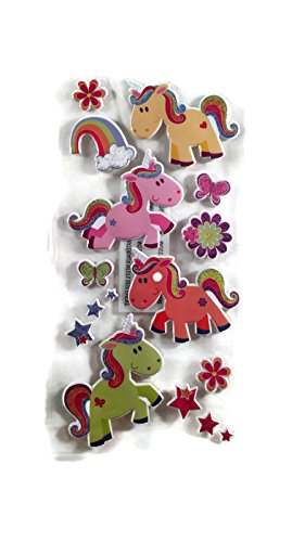 Puffy Unicorn Stickers
