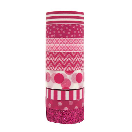 Pink Washi Tape Assortment Set 8 Spools